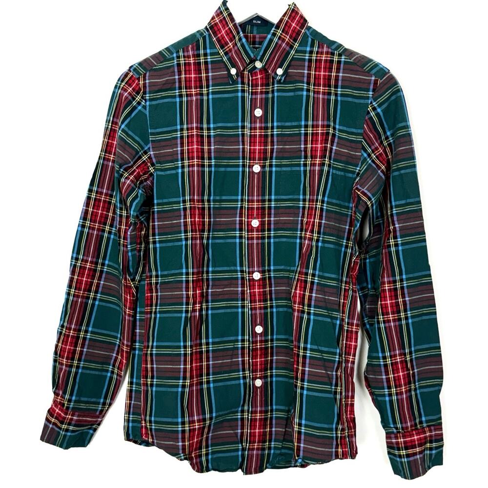 J. Crew Slim Flex Washed Tartan Shirt